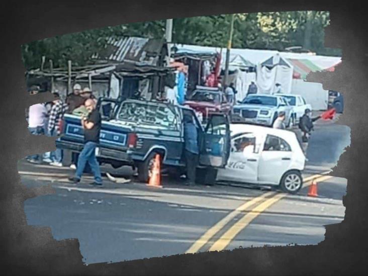 Choque en la carretera Xalapa-Perote deja un herido y caos vehicular