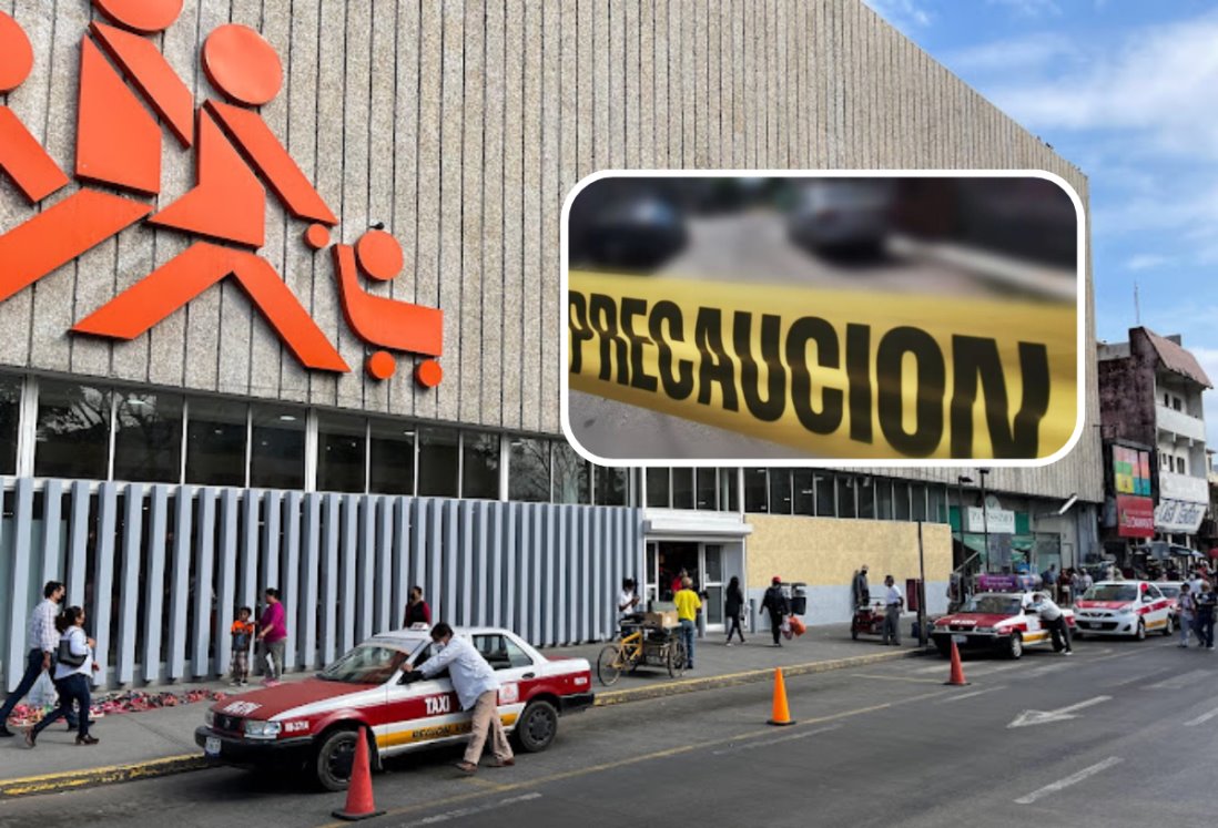 Muere abuelito al interior de un supermercado en el centro de Veracruz