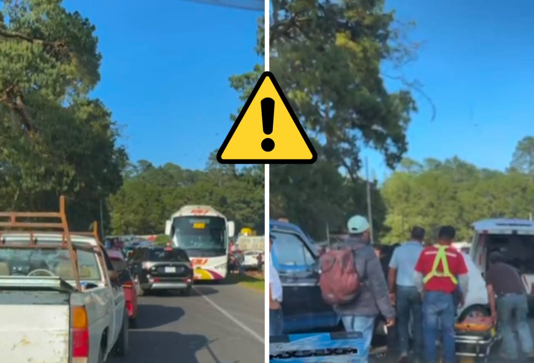 Aparatosa carambola en carretera Xalapa-Perote deja un herido y daños cuantiosos