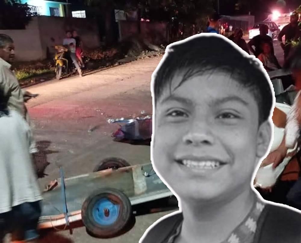 Buena acción le cuesta la vida a Zamir de 13 años en Jáltipan; ebrió conductor los arrolló