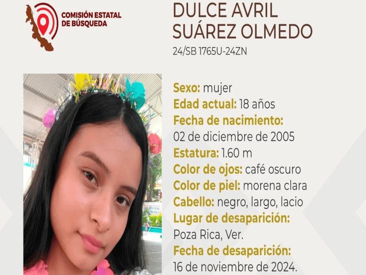 Buscan a joven de 18 años desaparecida en el norte de Veracruz