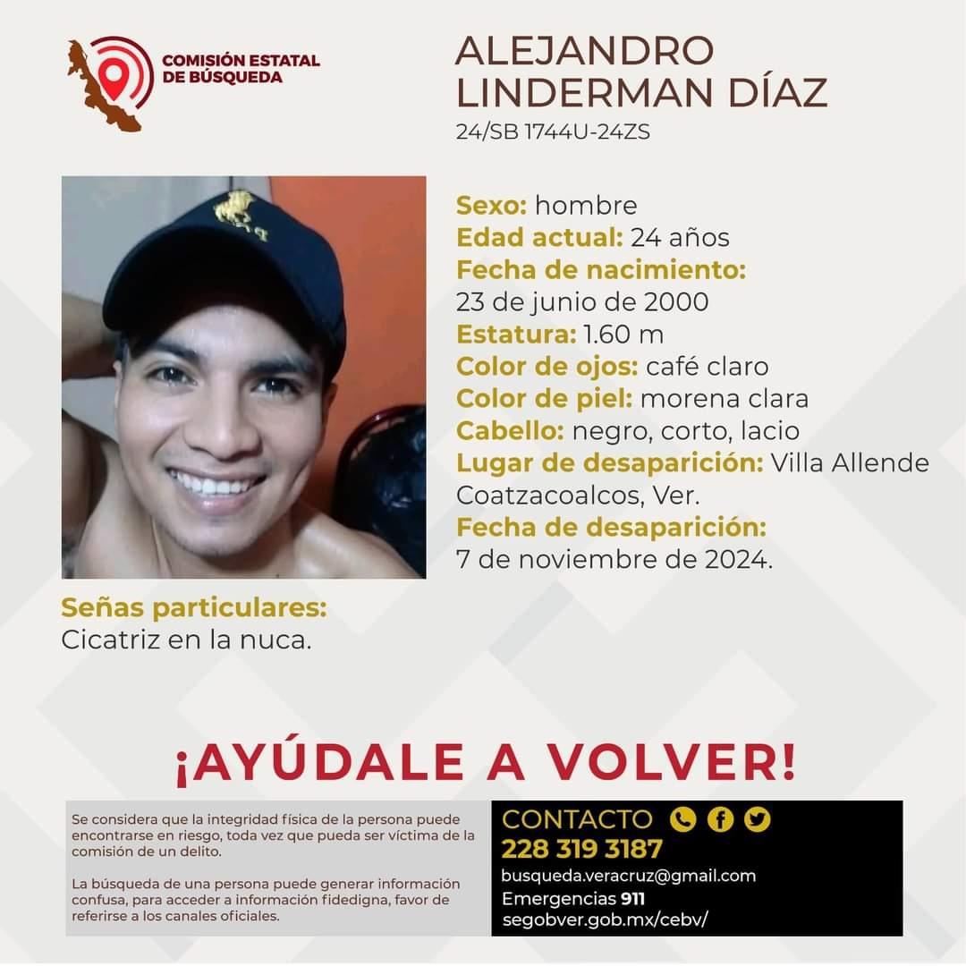 Alejandro Linderman Díaz de Villa Allende, lleva 10 días desaparecido