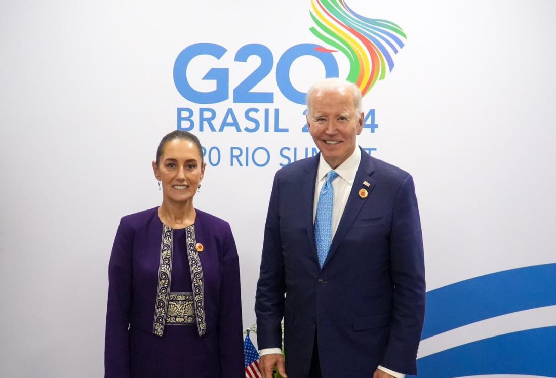 Claudia Sheinbaum refuerza la cooperación con Biden y Trudeau en el G20