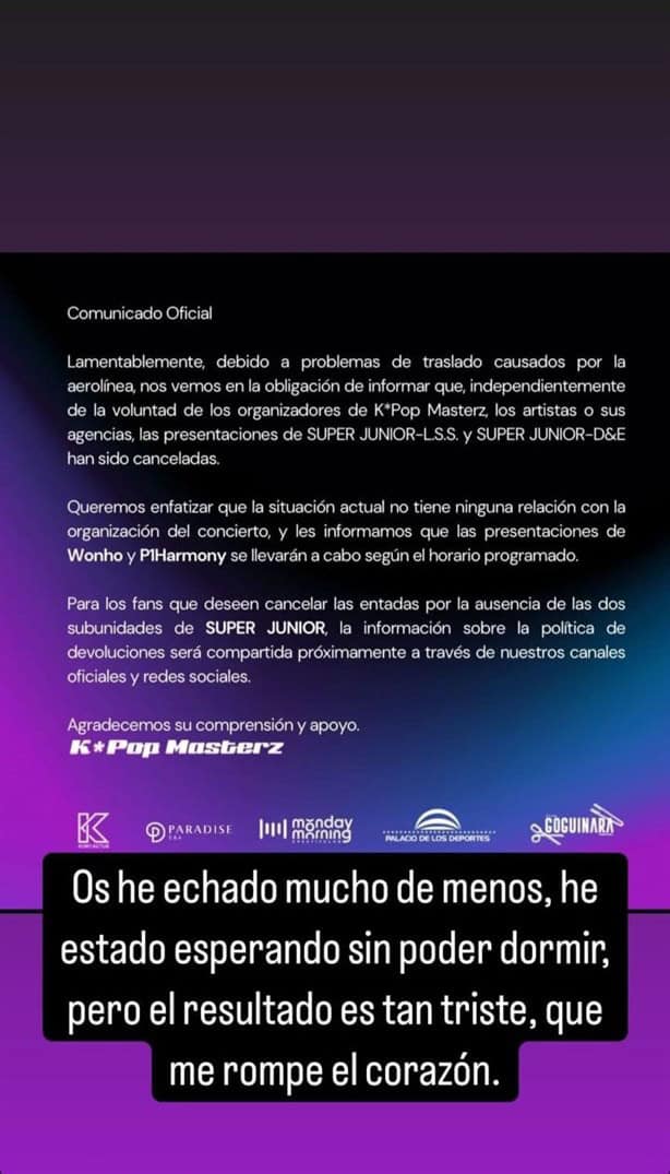 Super Junior LSS envía mensaje a sus fans mexicanas