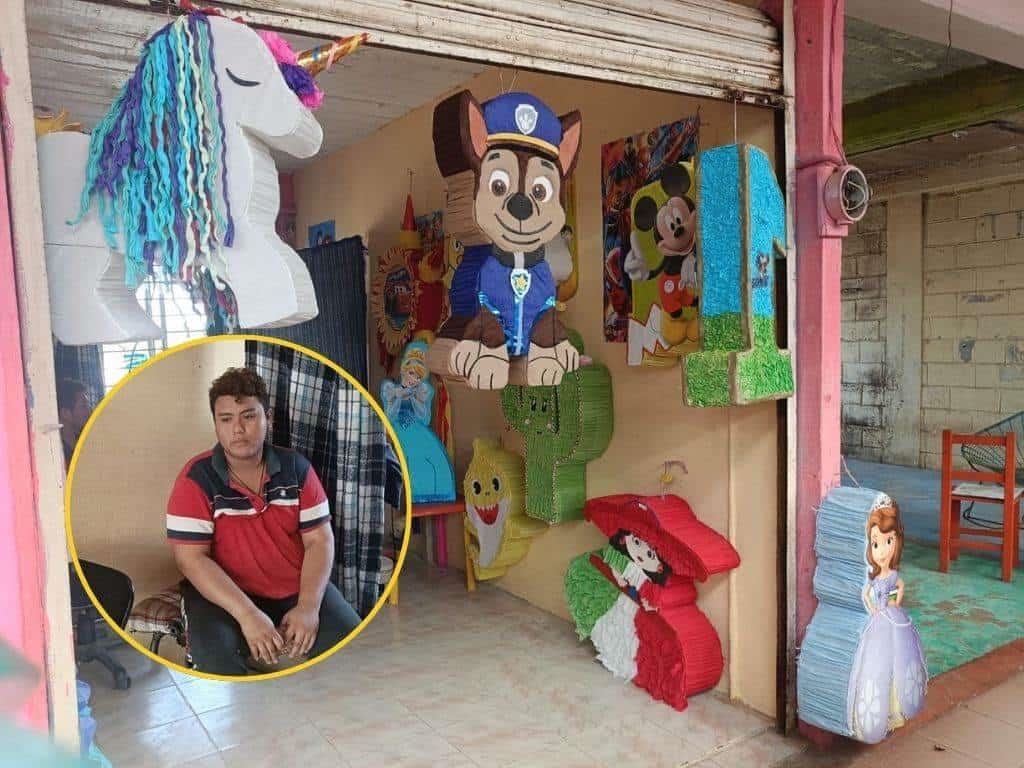 Temporada decembrina: Comerciantes de Moloacán esperan mayor venta de piñatas