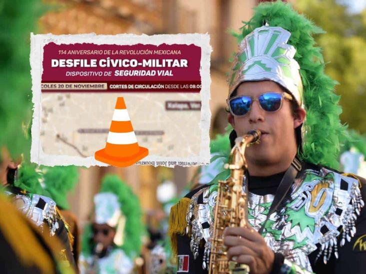 Estos serán los cortes viales en Xalapa por el desfile del 20 de Noviembre