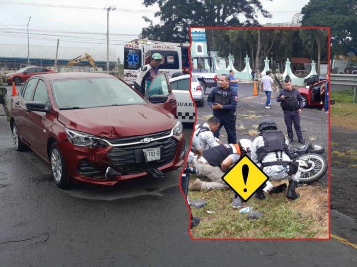 Se registra nuevo accidente en retorno frente a zona militar de El Lencero