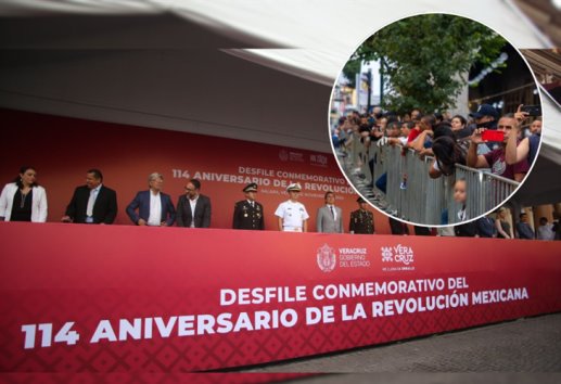 Poca participación y desinterés destacaron en desfile del 20 de noviembre en Xalapa