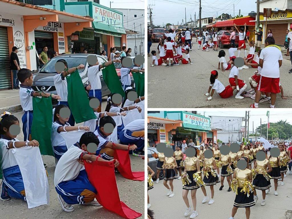 Más de mil 600 estudiantes en Moloacán participan en desfile de la Revolución Mexicana | VIDEO