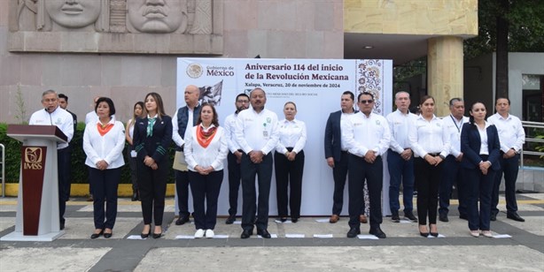 IMSS Veracruz Norte conmemora 114 aniversario de la Revolución Mexicana