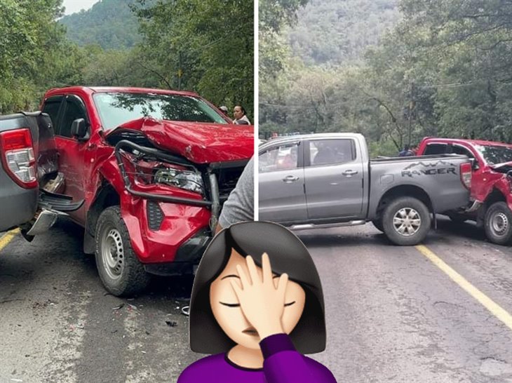 Dos camionetas se dan encontronazo en la carretera Orizaba-Zongolica