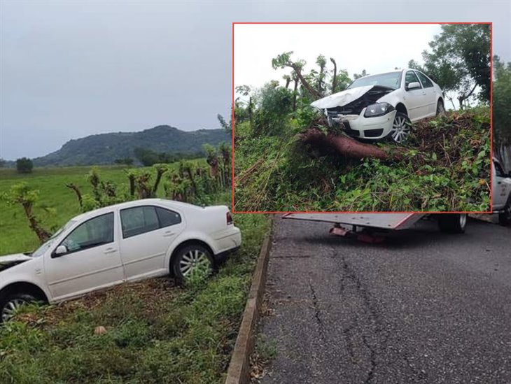 Se registra aparatoso accidente automovilístico en Nautla