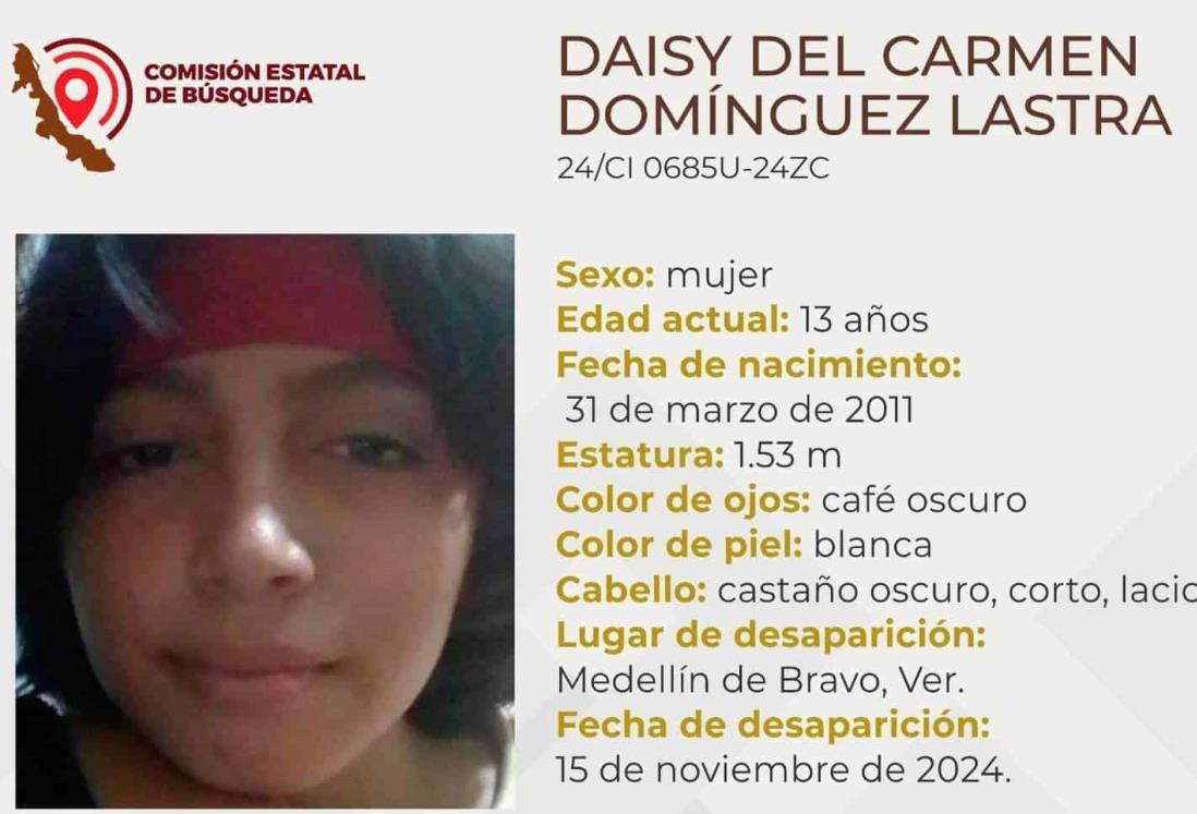 Desaparece Daisy del Carmen Domínguez en Medellín de solo 13 años de edad