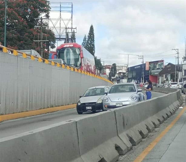 Accidentado viernes en Xalapa; diversos percances provocan caos vial