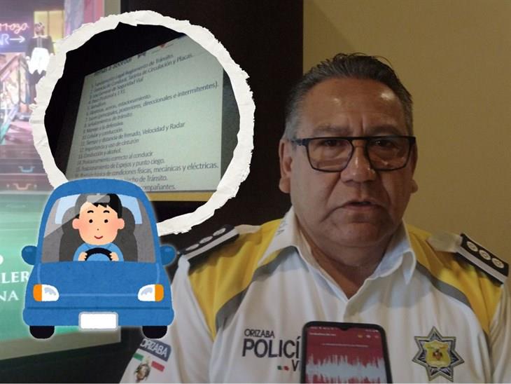 Policía Vial de Orizaba impartirá cursos a conductores para reducir accidentes