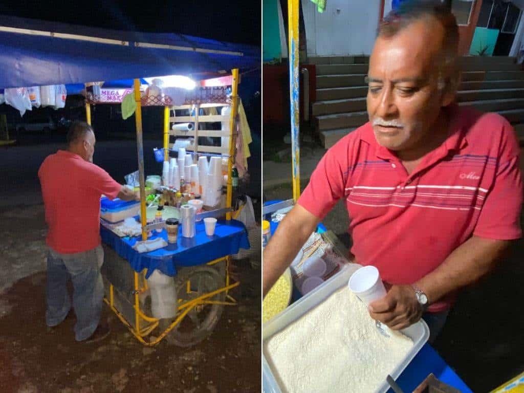 Los esquites y elotes de don Roberto, entre los consentidos de las familias de Agua Dulce