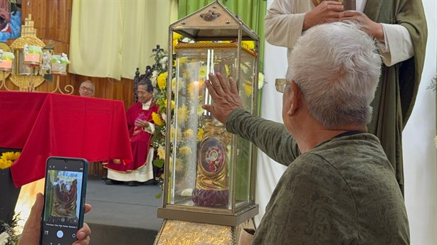 ¡Ya partió! devotos despiden las reliquias de San Judas Tadeo en Poza Rica