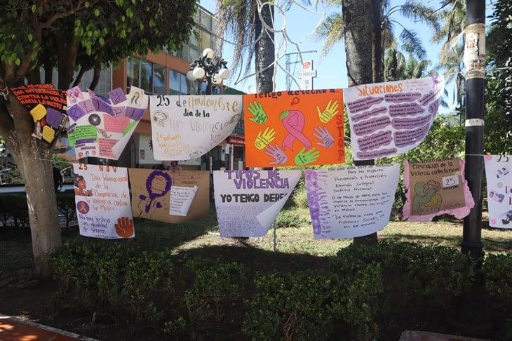 En Mendoza, estudiantes participan en Tendedero por la No Violencia contra la Mujer