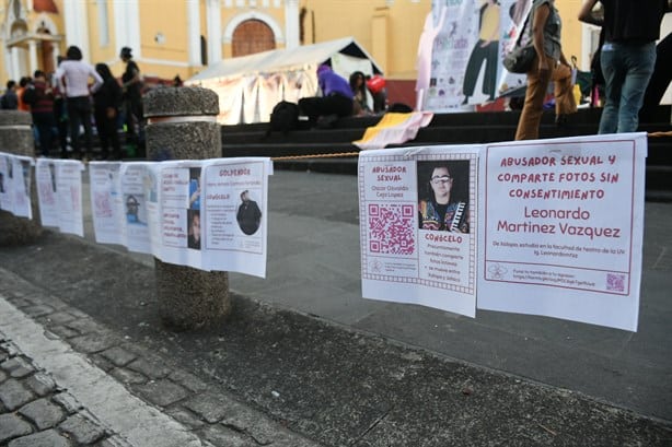 Colectivos feministas exigen alto a la violencia en la Plaza Lerdo de Xalapa