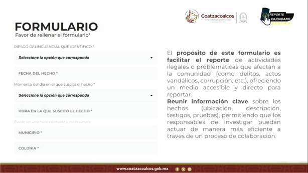 Presentan sitio web para reportar delitos en Coatzacoalcos ¿Cómo funciona? | VIDEO