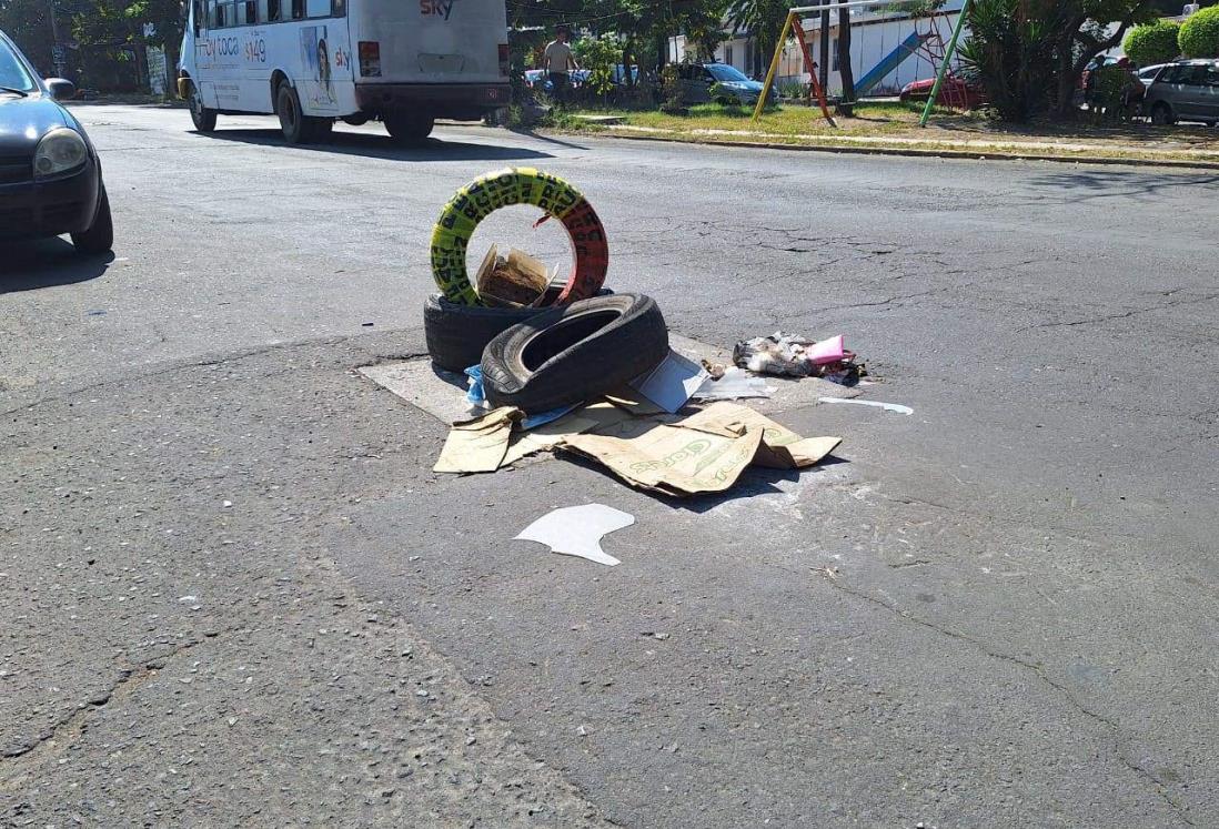 Advierten por registro sin tapa en la colonia Astilleros, en Veracruz