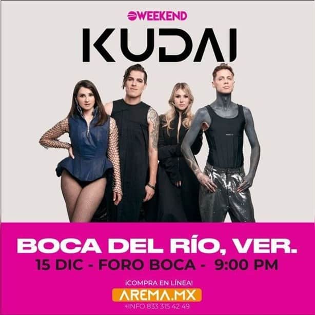 Cuánto cuestan los boletos para el concierto de Kudai en Veracruz