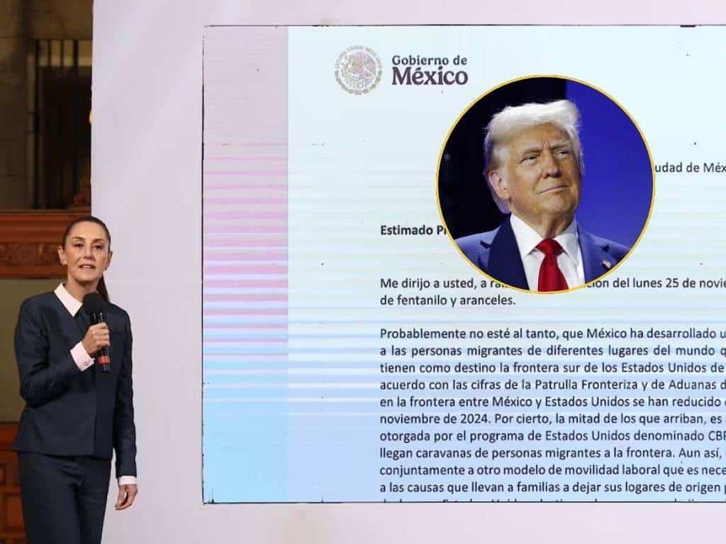 Sheinbaum enviará carta a Trump tras anuncio de aranceles a México; ¿qué dice?