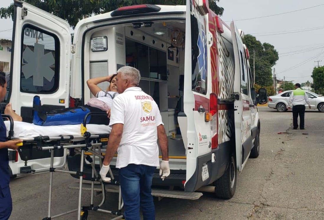 Accidente de moto deja dos heridos en Cosamaloapan