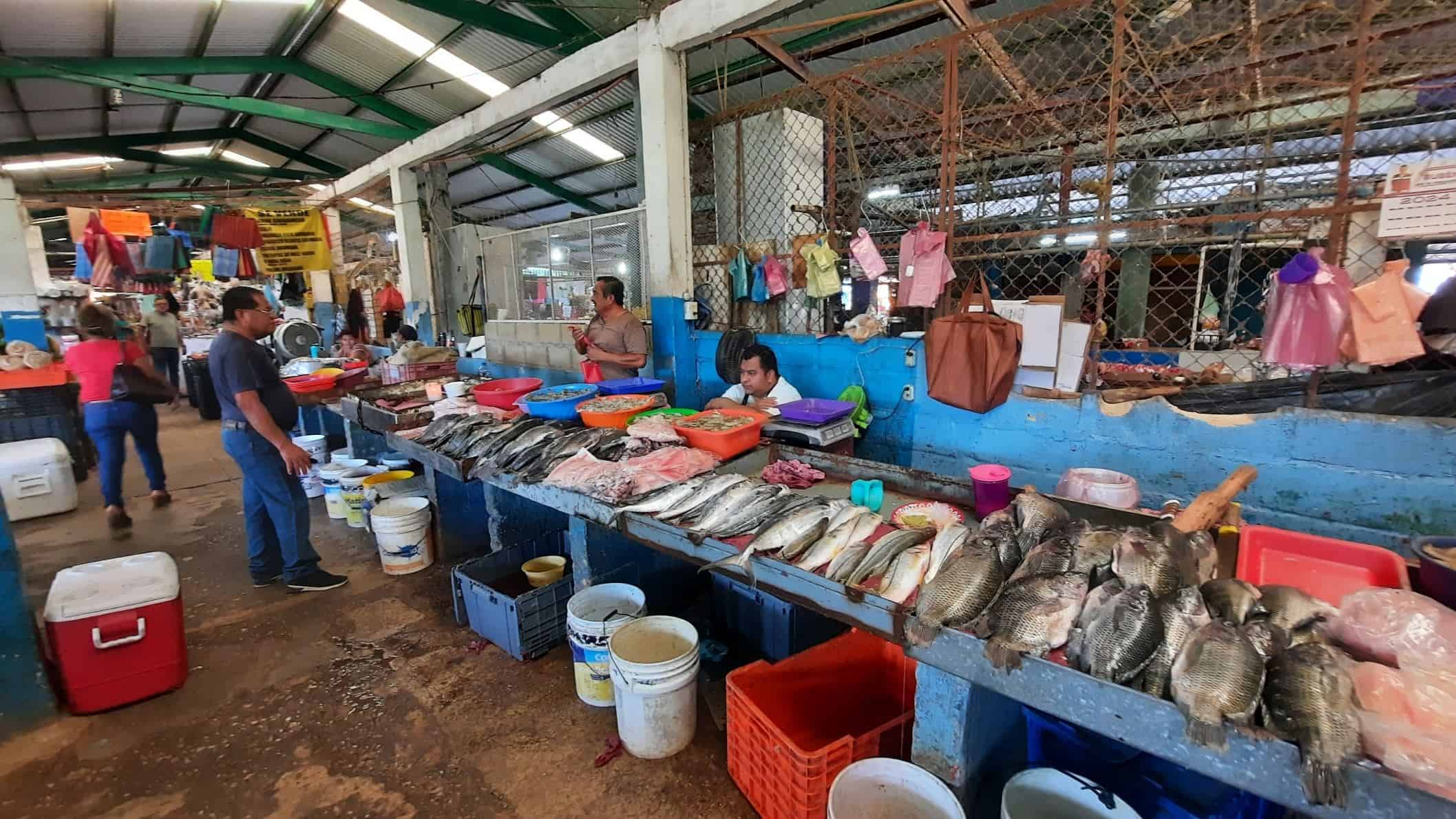 En crisis comerciantes de mariscos en Agua Dulce: ventas caen 50% pese a baja de precios