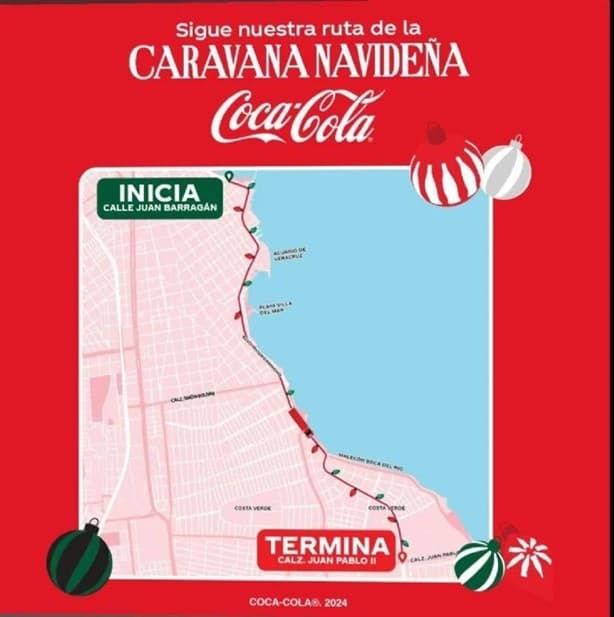 Caravana Navideña Coca-Cola en Veracruz: estas son las rutas alternas tras cierre de calles por desfile