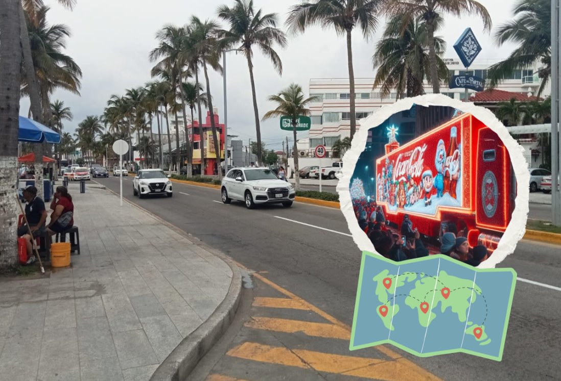 Caravana Navideña Coca-Cola en Veracruz: estas son las rutas alternas tras cierre de calles por desfile