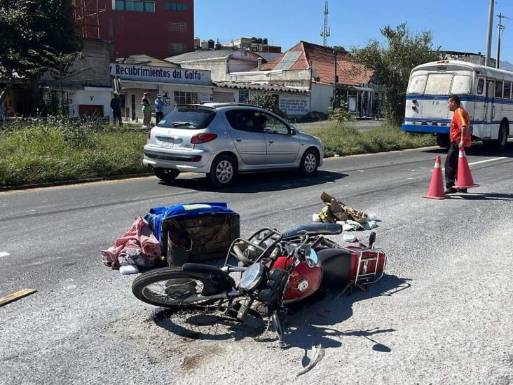 Cae motociclista en bulevar Xalapa-Banderilla