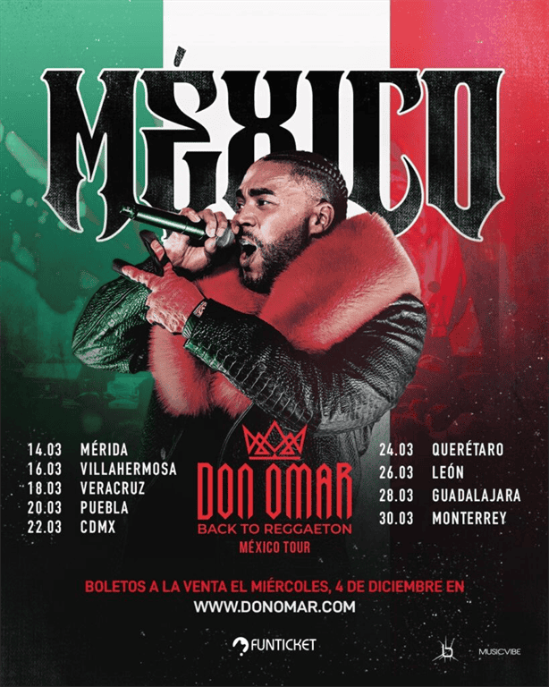 Concierto de Don Omar en Veracruz: ¿cuándo inicia la preventa de boletos?