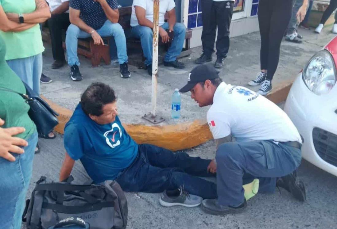 Derrapa motociclista en calles de Cempoala, Veracruz