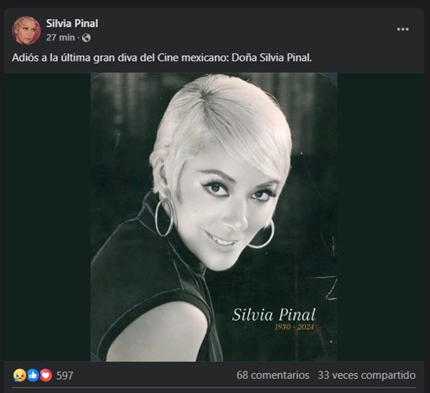 El fin de una era; Silvia Pinal muere a los 93 años