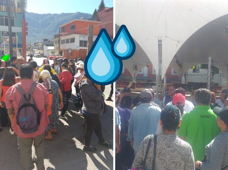 Realizan protestan por falta de agua en Río Blanco: costo de pipas es excesivo, reclaman