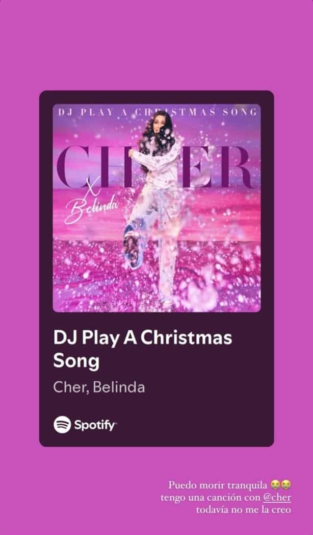 Belinda estrena dueto con Cher en DJ play a Christmas song