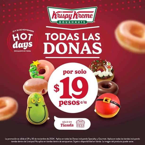 Krispy Kreme pone donas a 19 pesos: fechas y cómo aplica la promoción