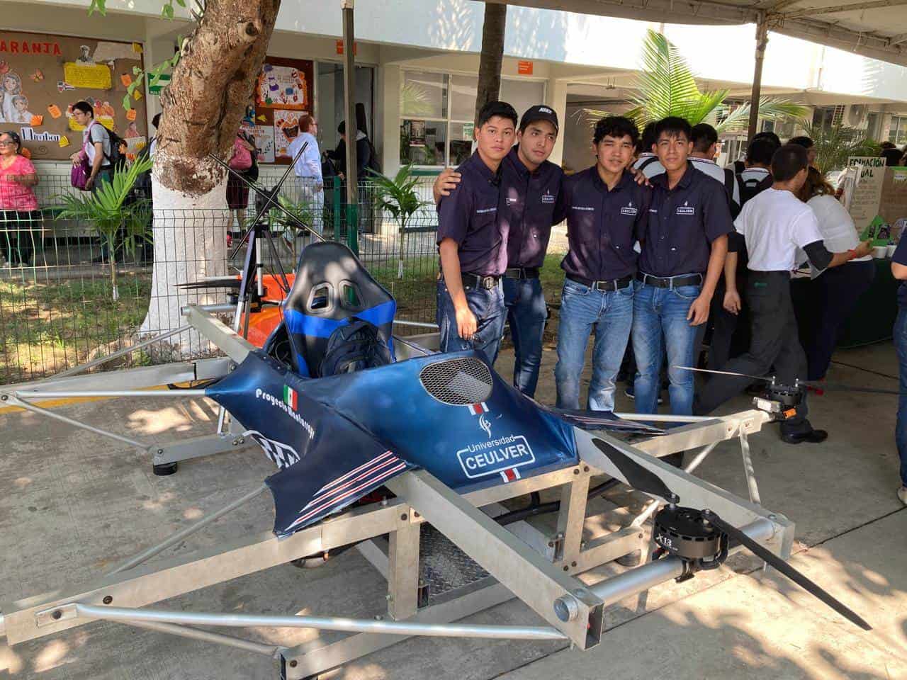 Exponen dron de pasajeros en “Muestra del Quehacer Educativo 2024” del Conalep Veracruz II