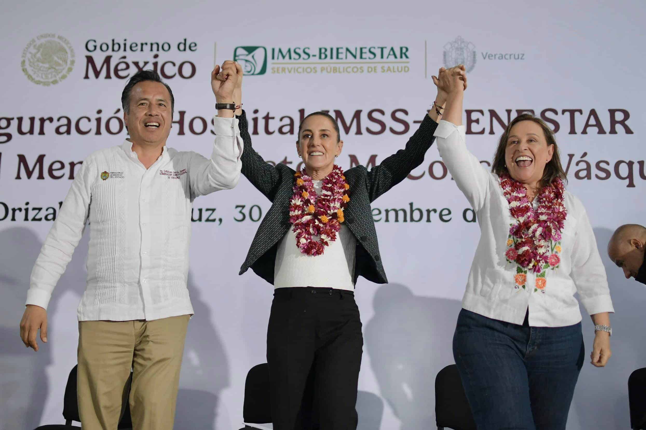 Rocío Nahle acompaña a Sheinbaum en inauguración de hospital en Orizaba