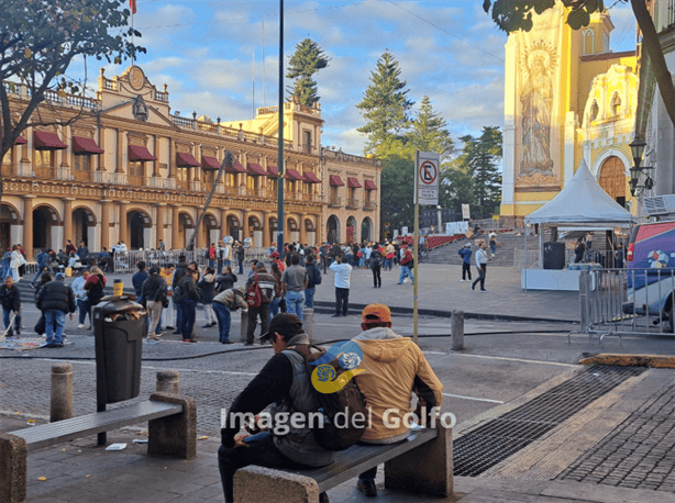 Así luce Plaza Lerdo previo al evento masivo convocado por Rocío Nahle en Xalapa