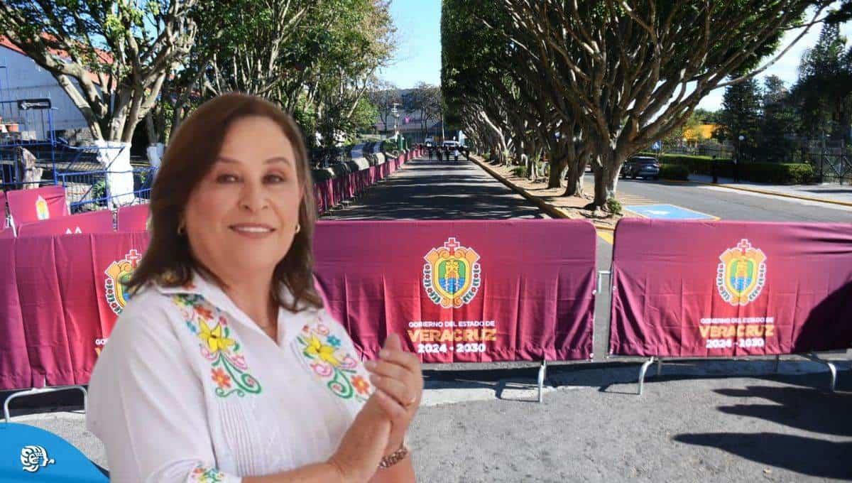 Así lucen los accesos al Congreso del Estado; hoy Rocío Nahle será oficialmente la primera gobernadora de Veracruz