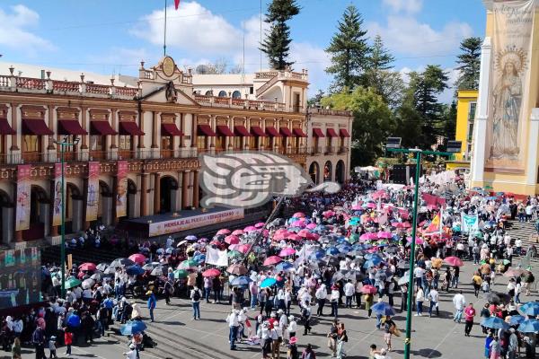 Así luce Plaza Lerdo previo al evento masivo convocado por Rocío Nahle en Xalapa