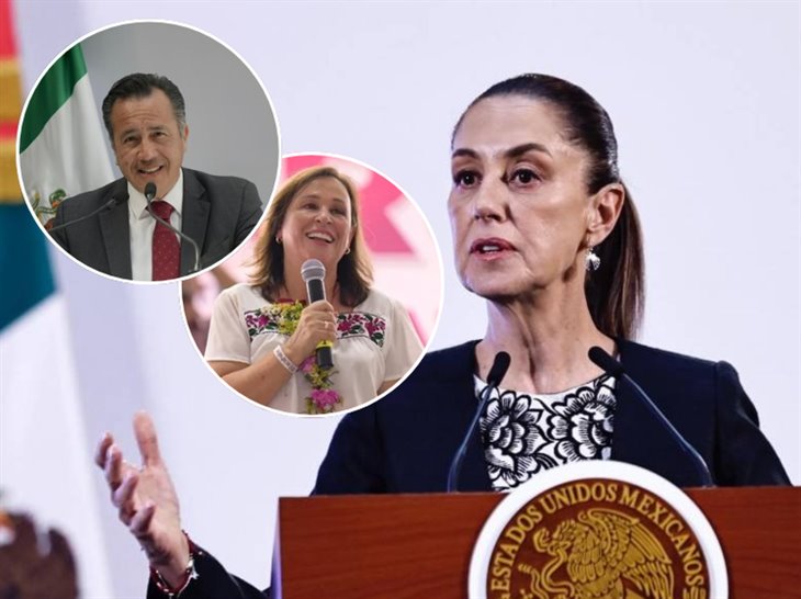 Claudia Sheinbaum destaca trabajo de Cuitláhuac García en Veracruz y respalda a Rocío Nahle 