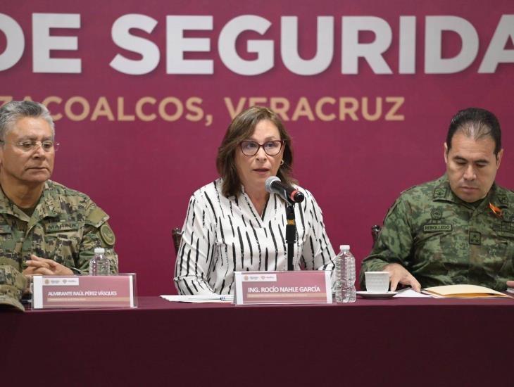 Rocío Nahle encabeza su primera mesa de seguridad en Coatzacoalcos como gobernadora de Veracruz