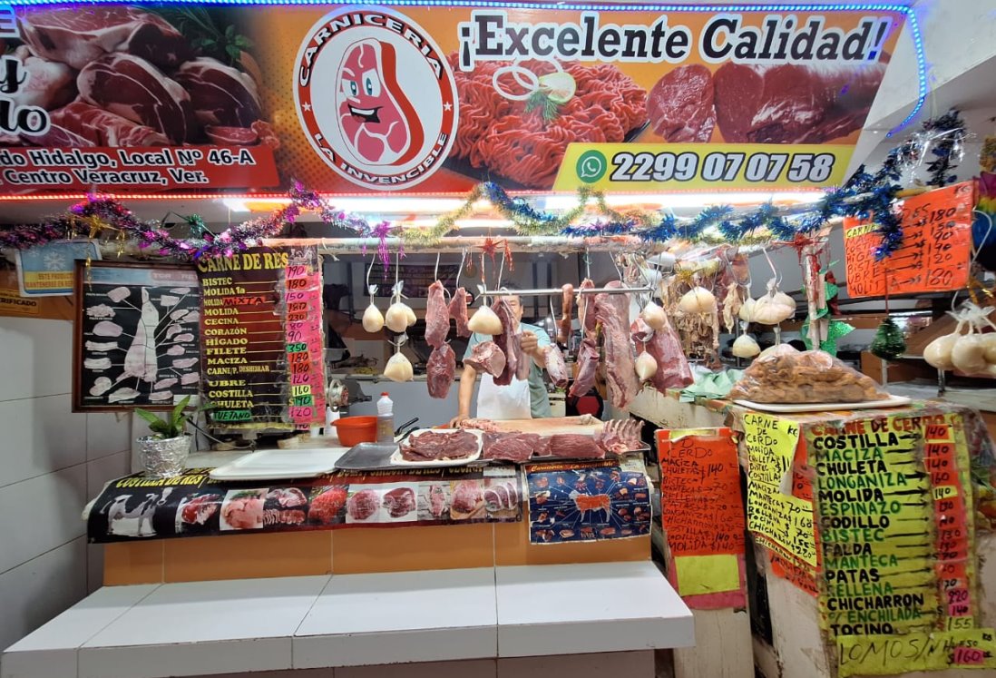 Ventas de carne aumentan 75% en el mercado Hidalgo durante diciembre