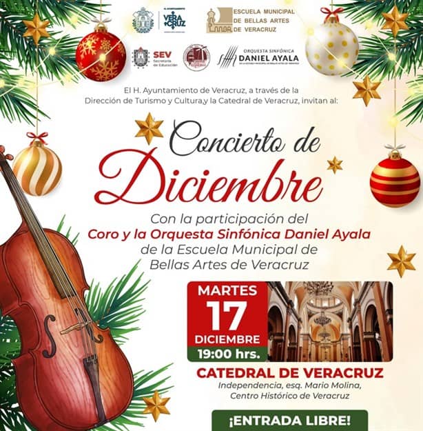 Anuncian "Concierto de Diciembre" en catedral de Veracruz; te decimos cuando