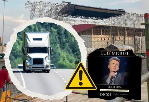 ¿Se cancela? Roban tráiler con equipo para concierto de Luis Miguel en Veracruz