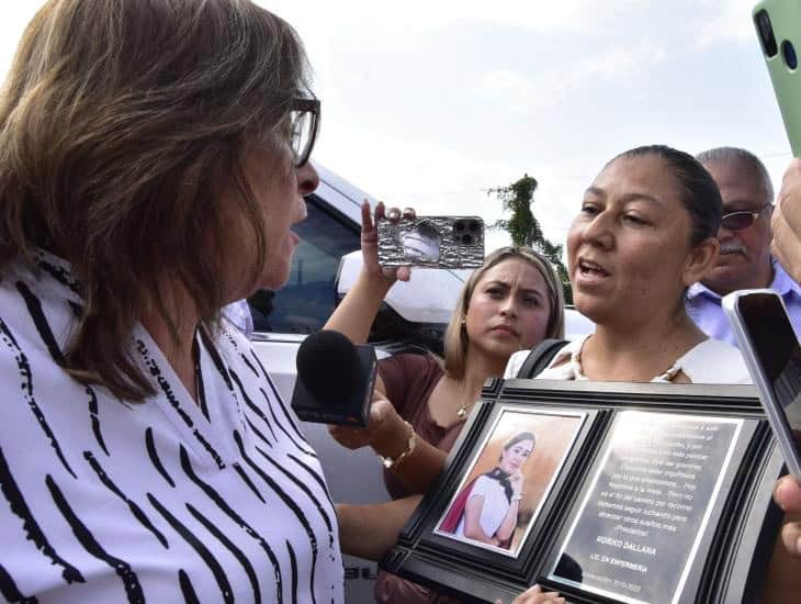 Pide madre de Noriko Dallana justicia a Rocío Nahle por el feminicidio de su hija, esto dijo a los medios