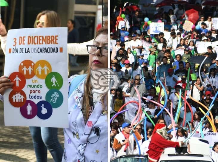 Marchan en Xalapa por el Día Internacional de Personas con Discapacidad; hay retos pendientes 